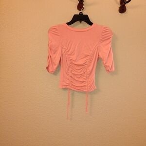 NWOT Pink Ruched Women's Top Size Small